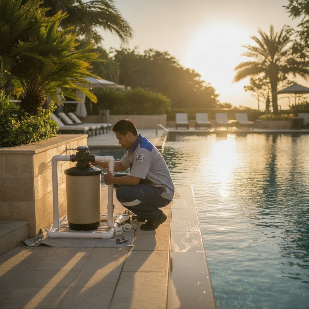 Professional pool filter installation and maintenance services in London